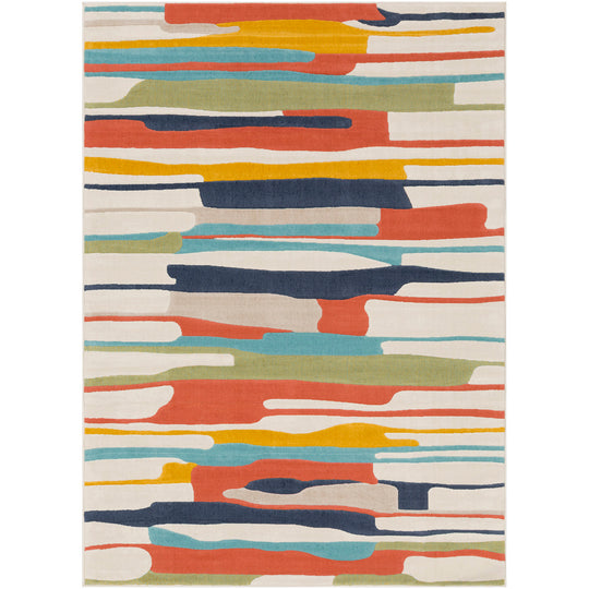Tapis Scandinave Moderne Multicolore/Orange Houston