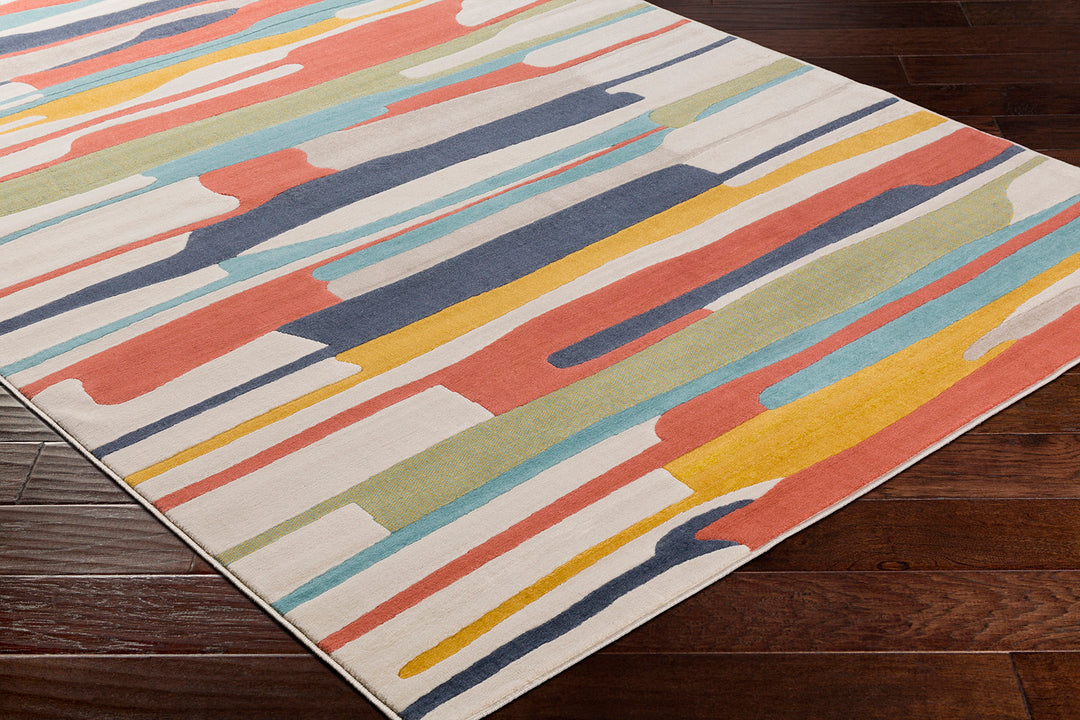Tapis Scandinave Moderne Multicolore/Orange Houston