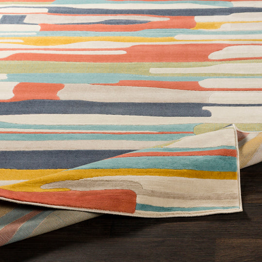 Tapis Scandinave Moderne Multicolore/Orange Houston