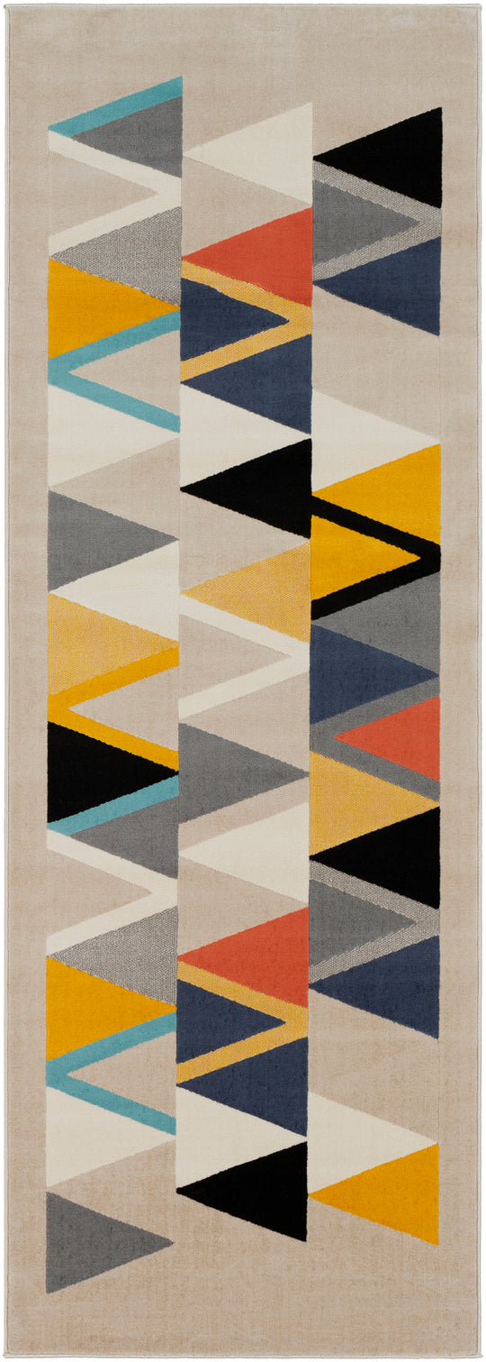 Tapis Couloir Scandinave Moderne Multicolore/Beige Milano