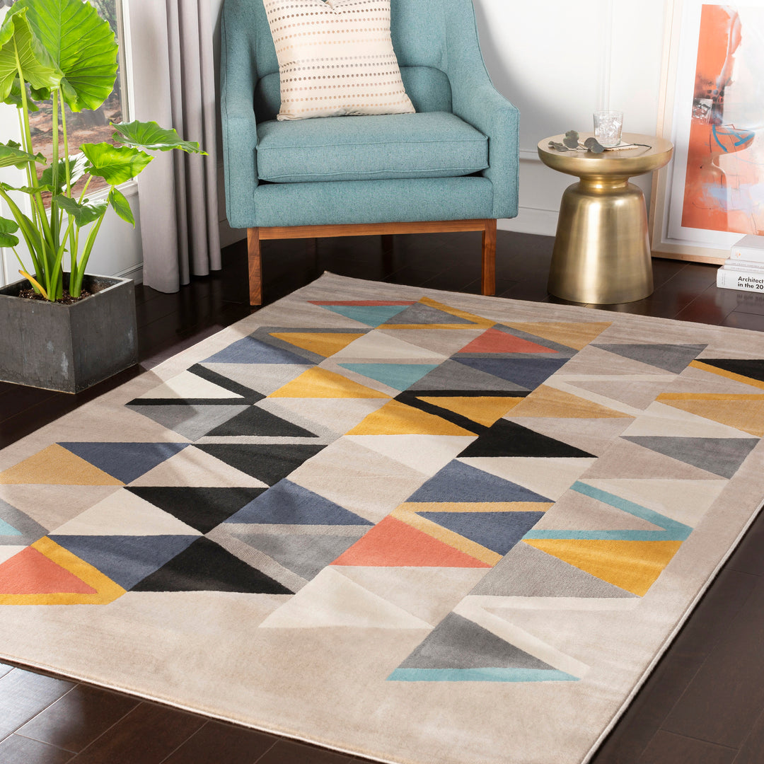 Tapis Couloir Scandinave Moderne Multicolore/Beige Milano