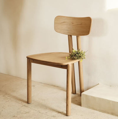 Lot de 4 chaises ALINEA Claro en chêne massif sans accoudoirs bois clair