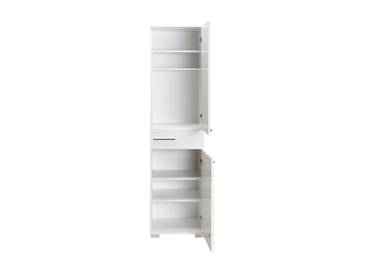 Colonne de rangement VENTE-UNIQUE Lika blanche 45cm 2 portes — photo produit