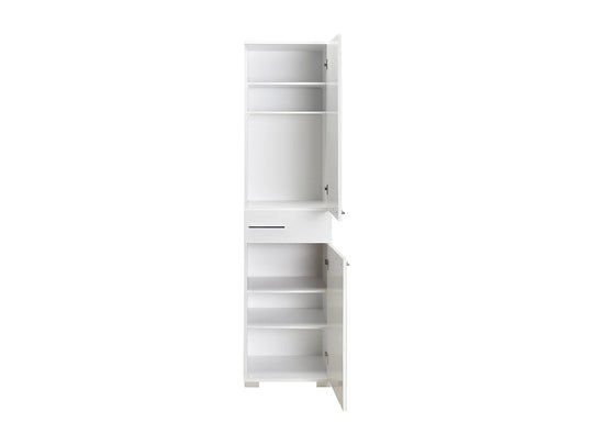 Colonne de rangement VENTE-UNIQUE Lika blanche 45cm 2 portes — photo produit