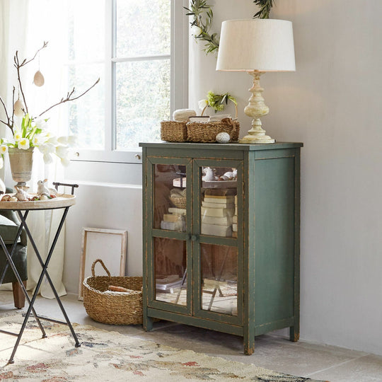 Commode LOBERON Alajela vert vieilli — photo produit
