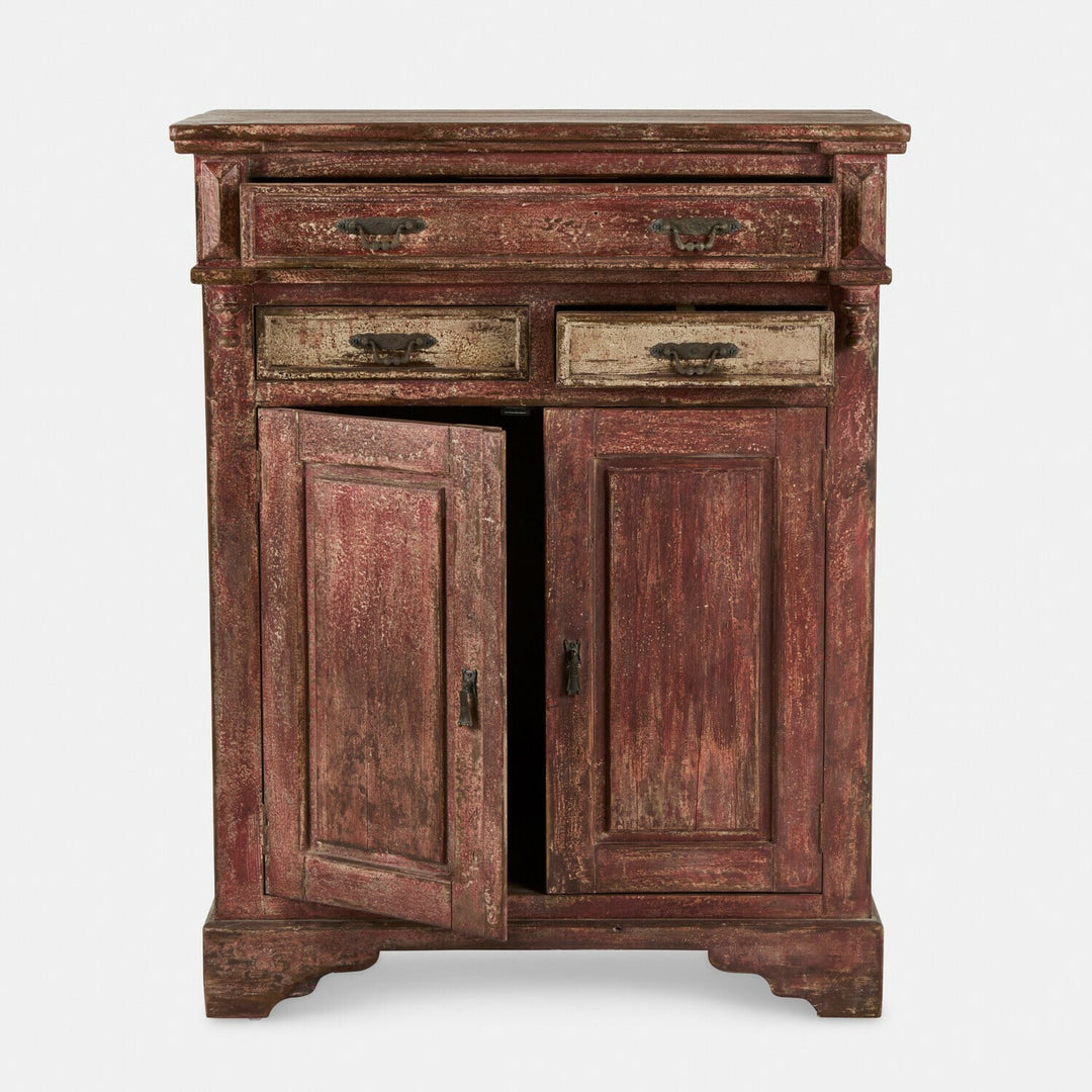 Commode LOBERON Jolivarne en pin rouge vieilli — photo produit