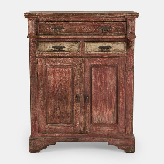 Commode LOBERON Jolivarne en pin rouge vieilli — photo produit