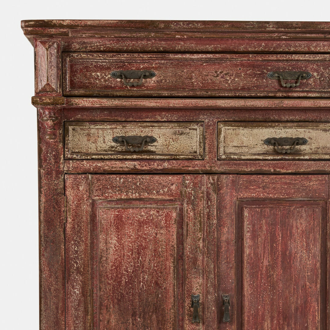Commode LOBERON Jolivarne en pin rouge vieilli — photo produit