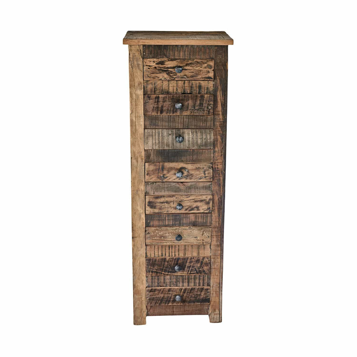 Semainier LOBERON Turell 7 tiroirs bois recyclé — photo produit