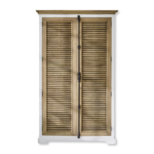 Armoire LOBERON Comtois en bois marron blanc