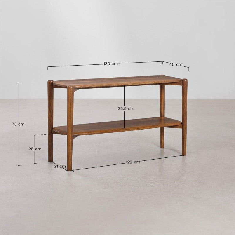 Console d'entrée SKLUM Gina 130x40 cm bois de manguier — photo produit