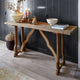 Console LOBERON Montévine en bois de sal non traité sculpté à la main — photo produit