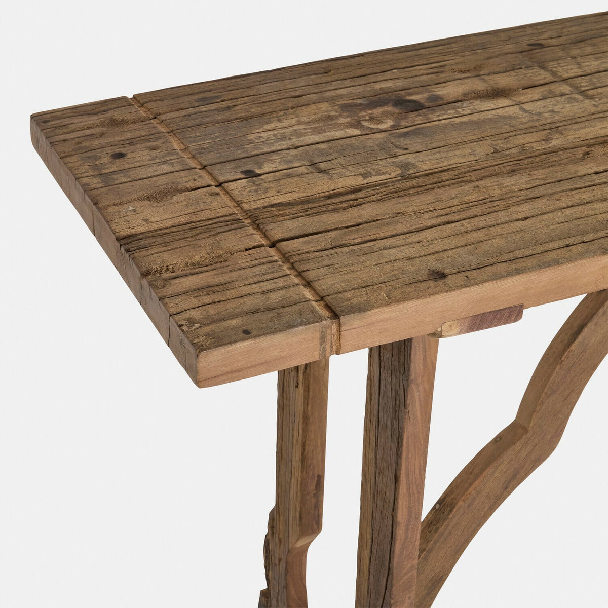 Console LOBERON Montévine en bois de sal non traité sculpté à la main — photo produit
