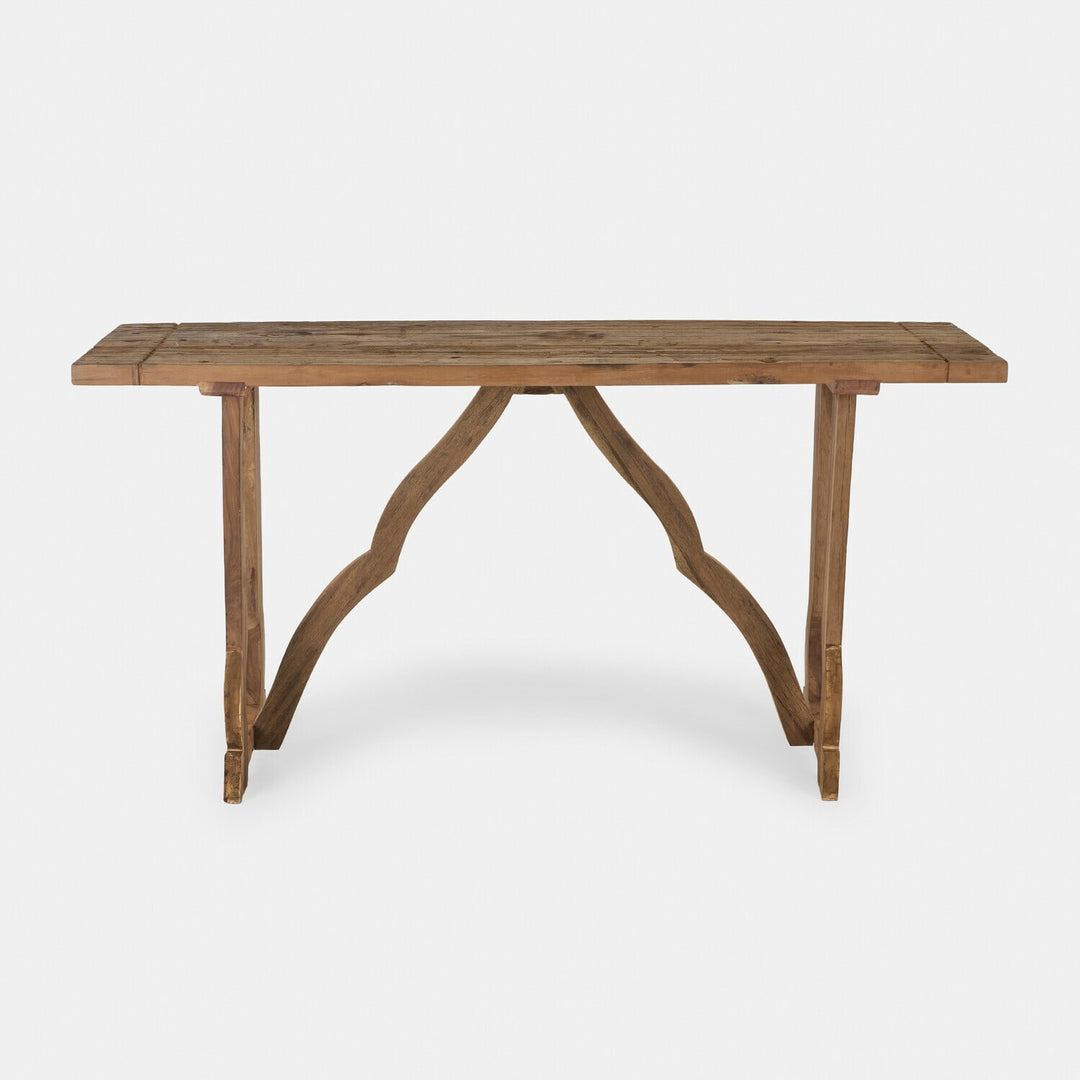 Console LOBERON Montévine en bois de sal non traité sculpté à la main — photo produit