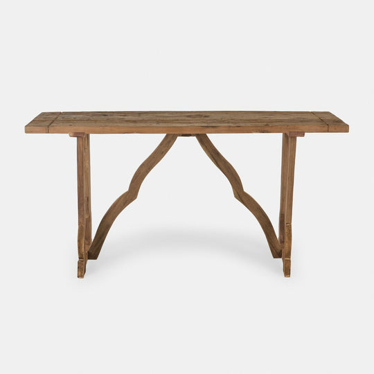 Console LOBERON Montévine en bois de sal non traité sculpté à la main — photo produit