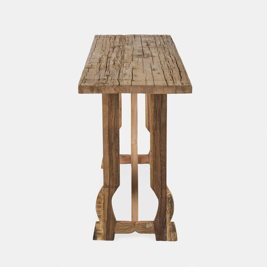 Console LOBERON Montévine en bois de sal non traité sculpté à la main — photo produit