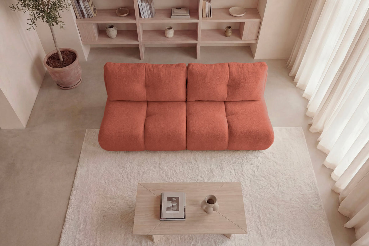 Canapé CASANOVA PARIS Constance Mini bouclette terracotta — photo produit