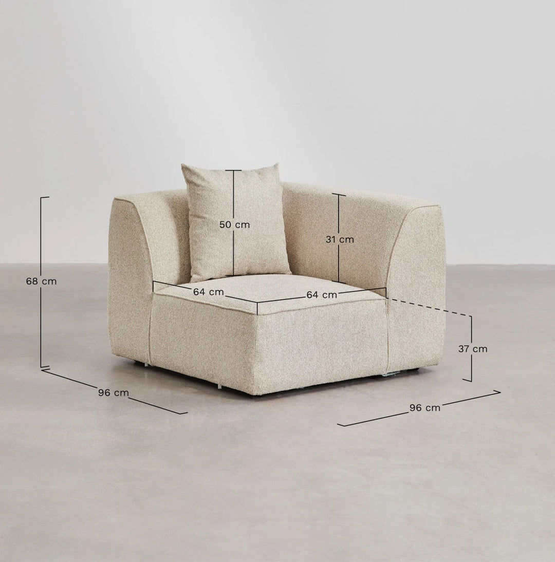 Module d’angle rembourré SKLUM Cardea Beige