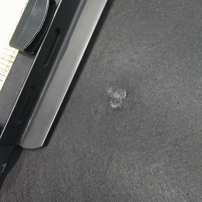 Lit coffre DRAWER Acara matelassé  avec tête de lit en tissu beige chiné 160x200 cm