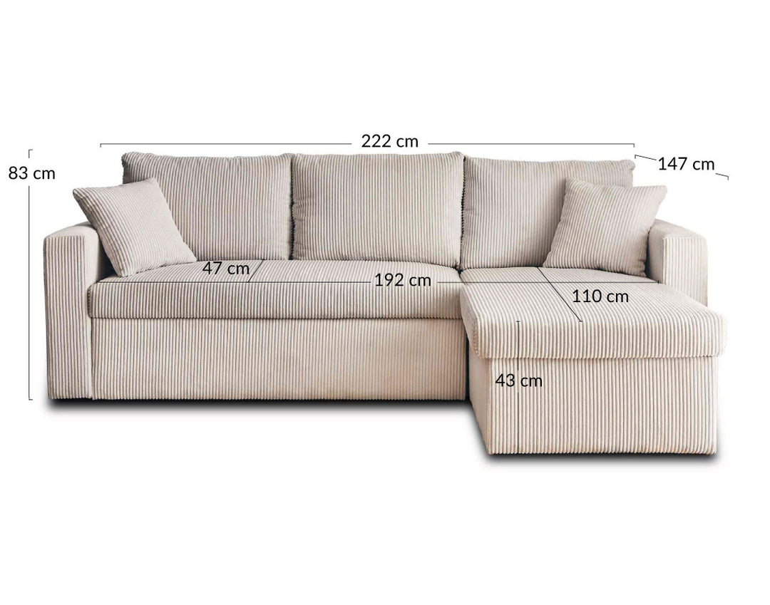 Canapé d'angle réversible 4 places CYRUS BESTMOBILIER vert — photo produit