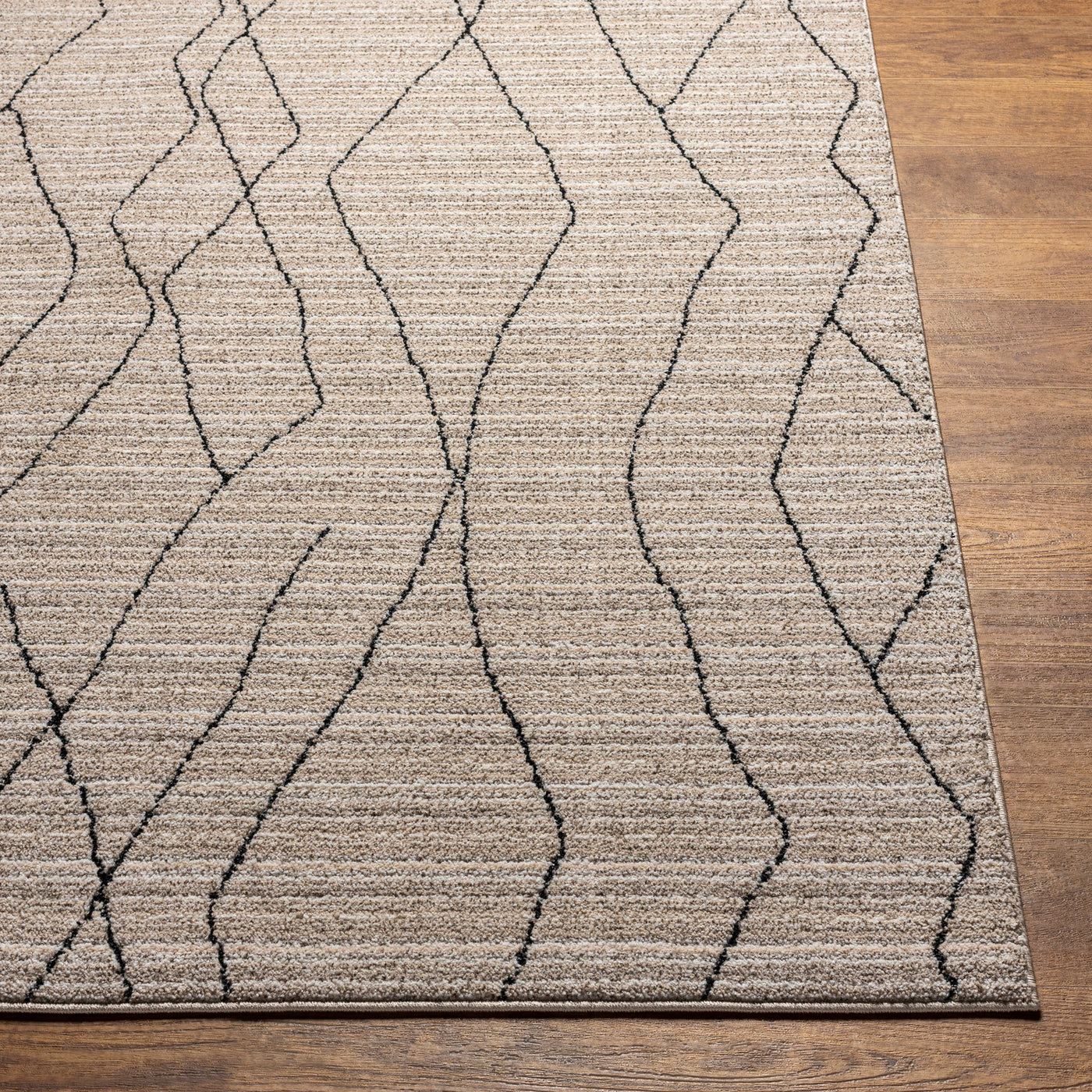 Tapis de Couloir Berbère Ethnique Gris/Beige Durban