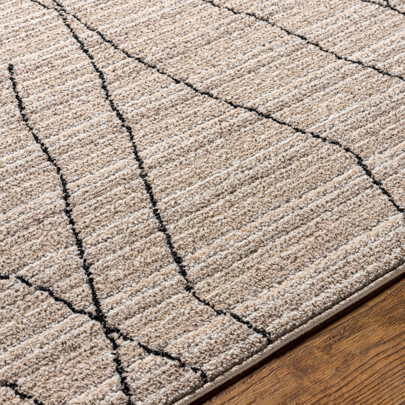 Tapis de Couloir Berbère Ethnique Gris/Beige Durban