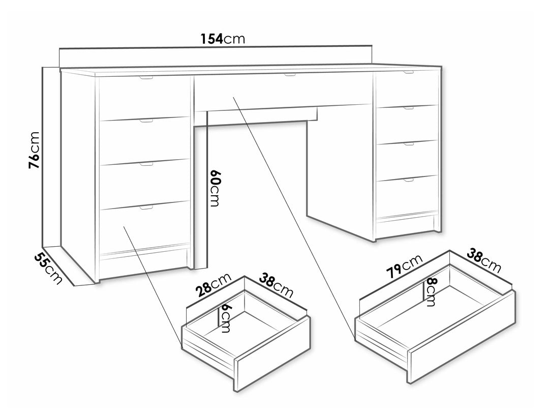 Bureau MOBILIER 1 Comfivo Papilio Blanc