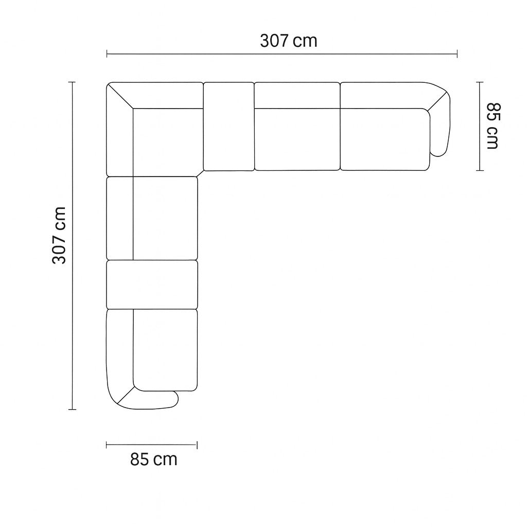 Canapé d’angle Micadoni modulable Shane 7 places en velours beige