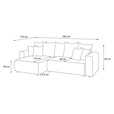 Canapé d'angle réversible convertible coffre BOBOCHIC Envy velours côtelé Beige