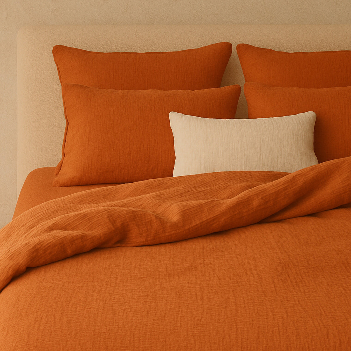 Drap housse Bâton Rouge en double gaze de coton, bonnet 30 cm
