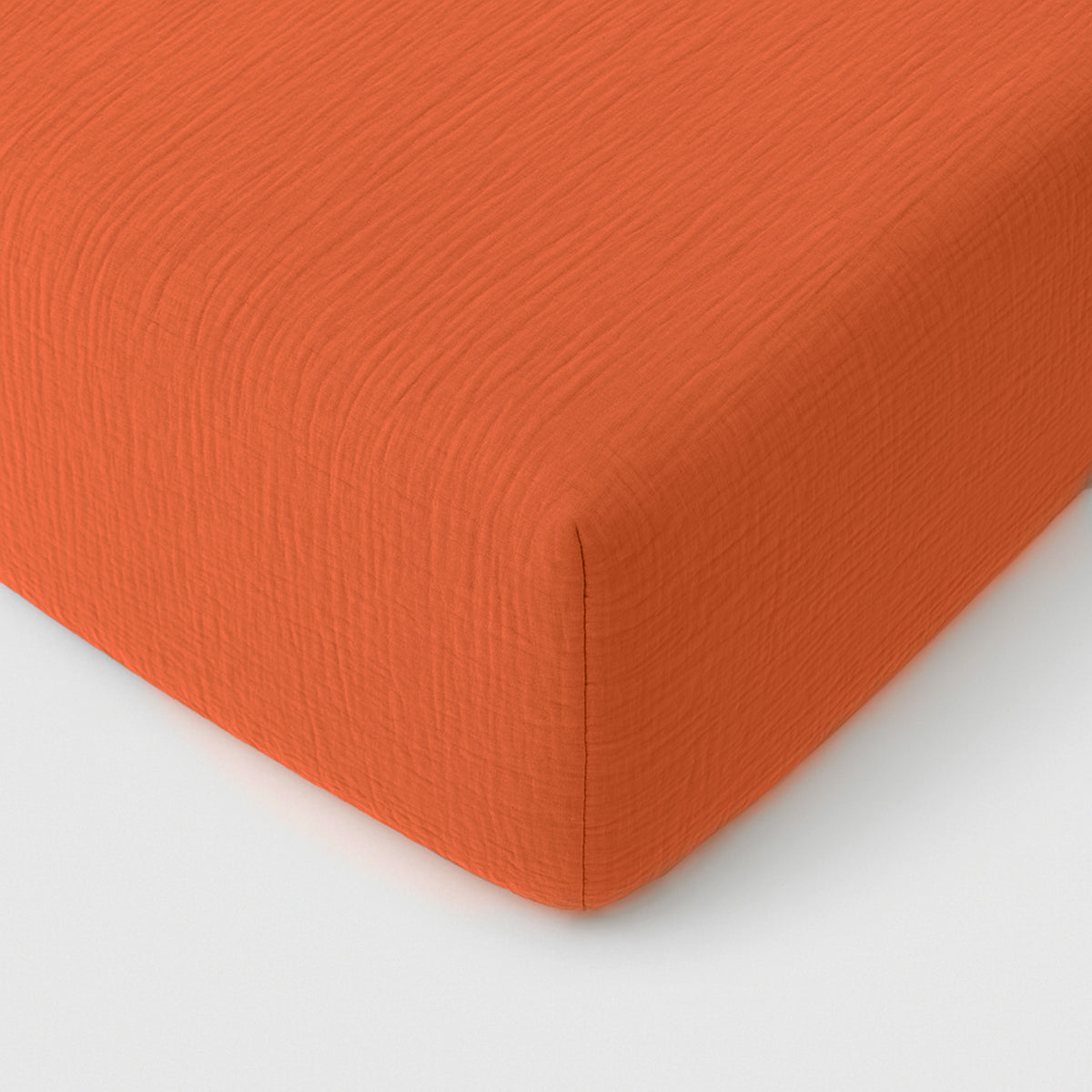 Drap housse Bâton Rouge en double gaze de coton, bonnet 30 cm