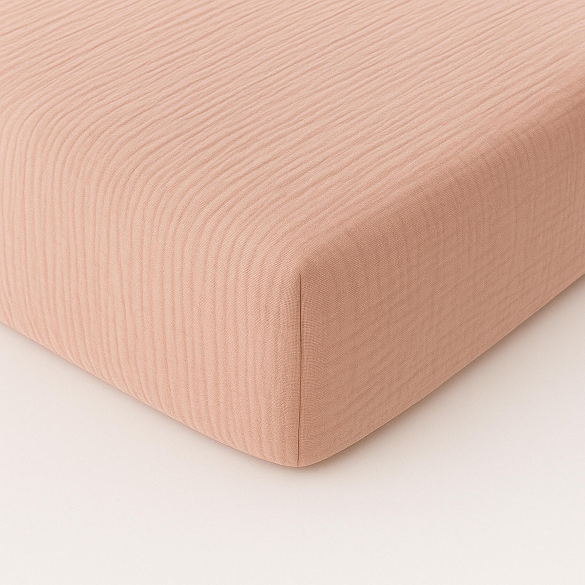 Drap housse Bâton Rouge en double gaze de coton, bonnet 30 cm
