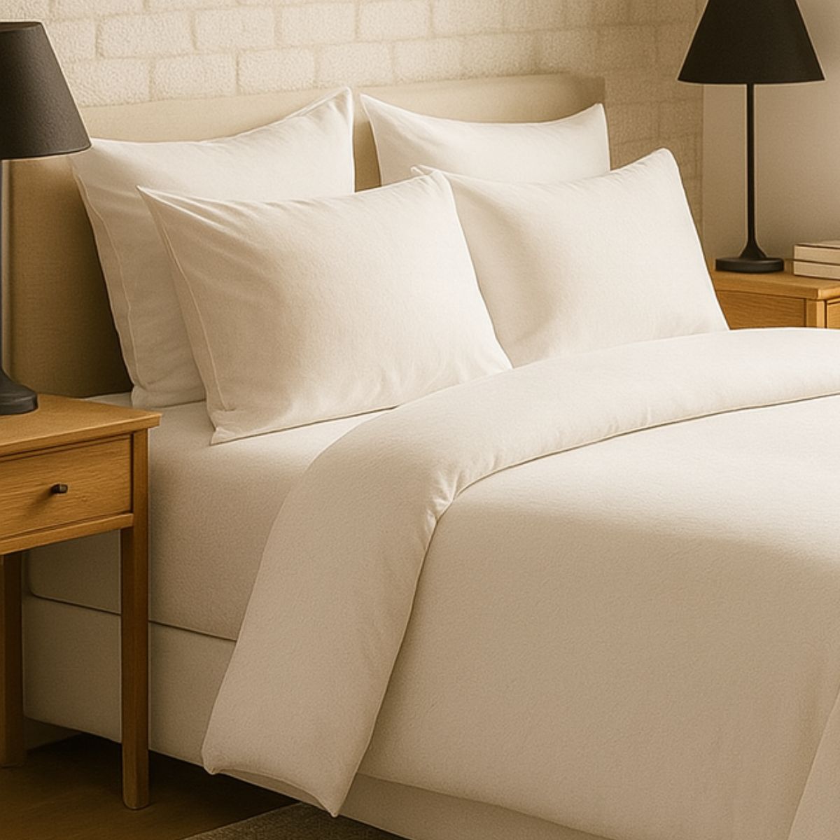Drap housse Bâton Rouge en percale de coton 80 fils, bonnet 30 cm