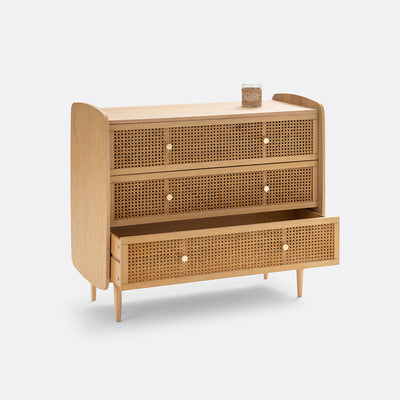 Commode 3 tiroirs en cannage Tempa La Redoute Interieurs