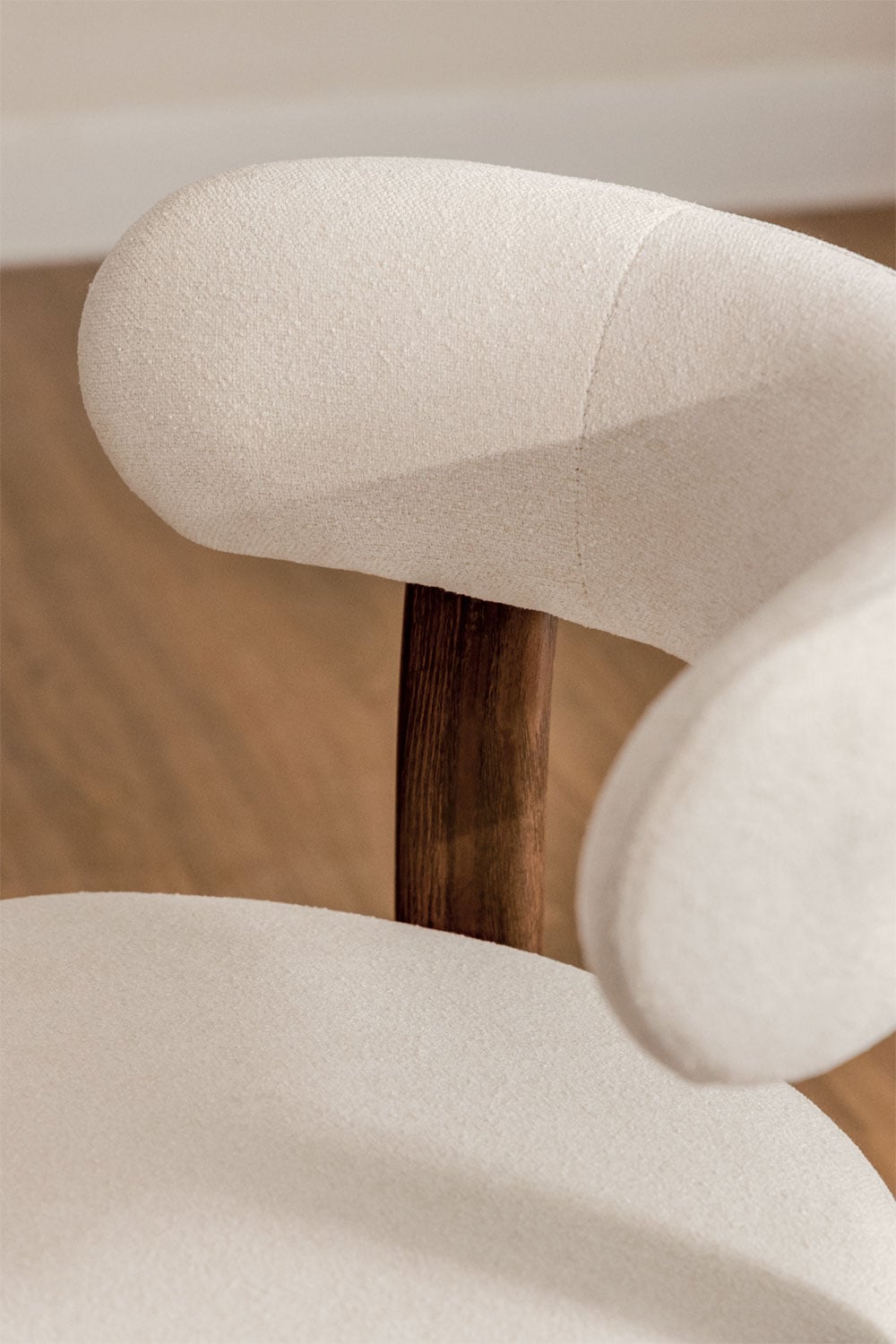 Lot de 2 chaises Sklum Jolie chenille beige crème