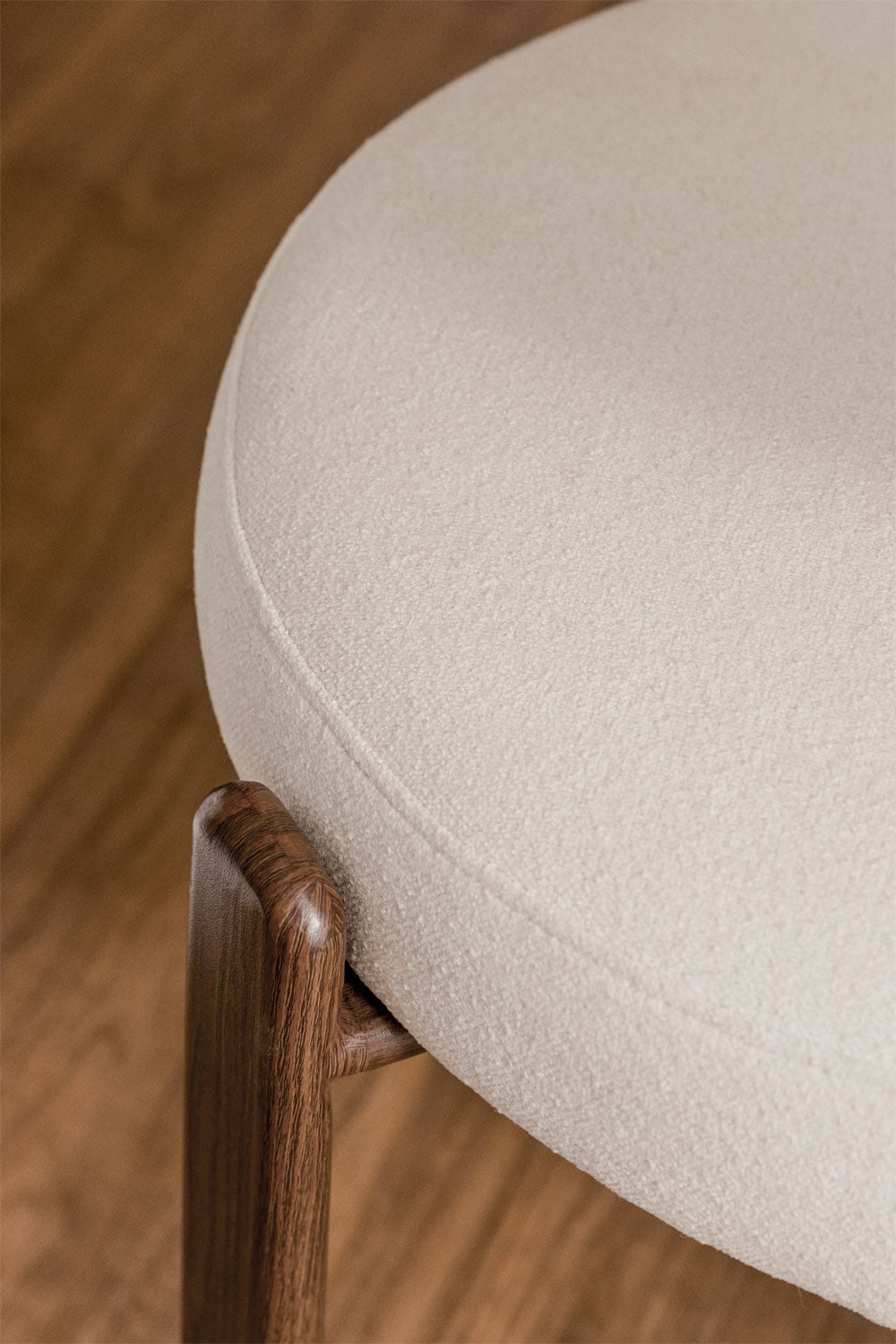 Lot de 2 chaises Sklum Jolie chenille beige crème