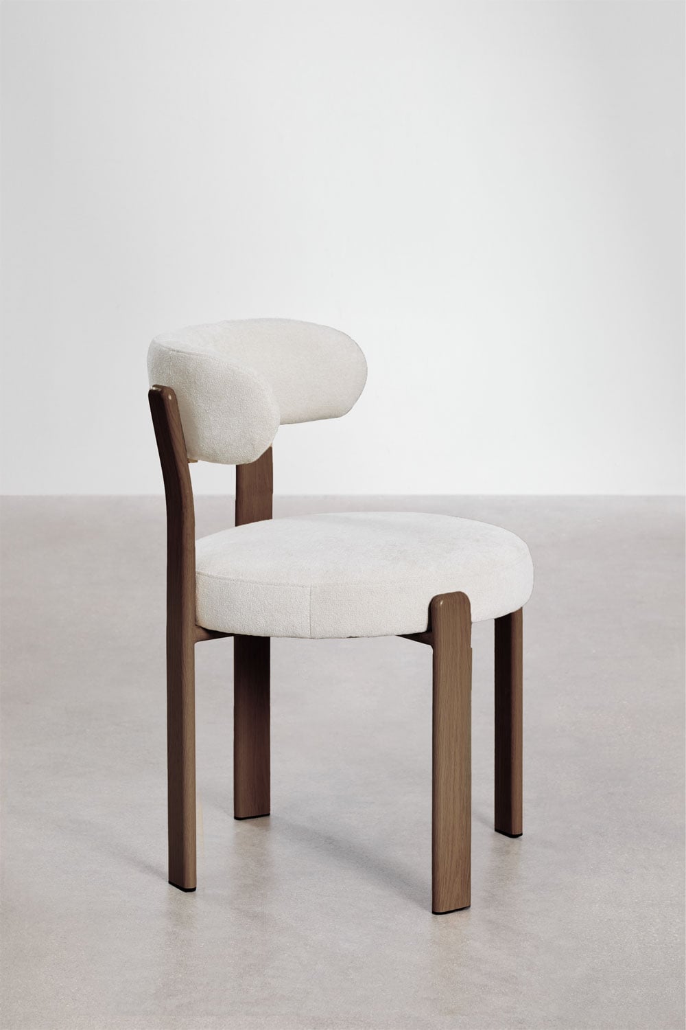 Lot de 2 chaises Sklum Jolie chenille beige crème
