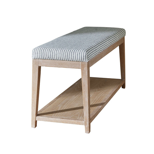 Banc LOBERON Stormhavn en chêne blanchi et lin