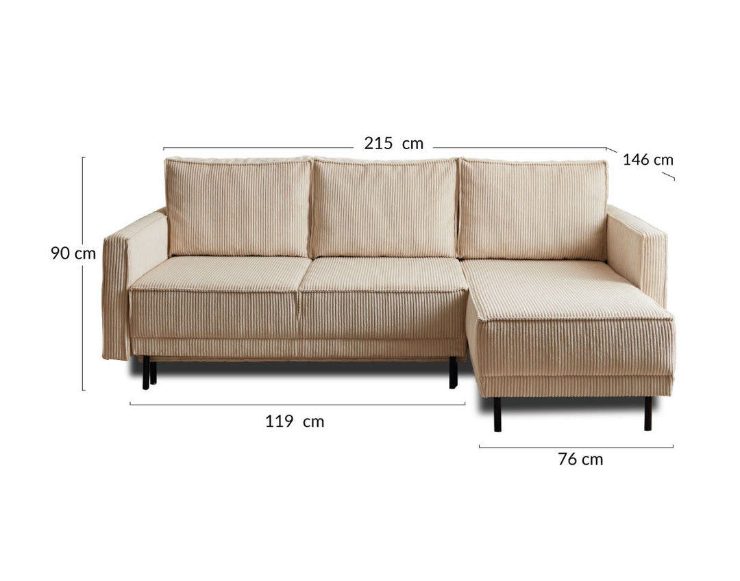 Canapé d'angle réversible LISA DESIGN 4 places - CHARLIE