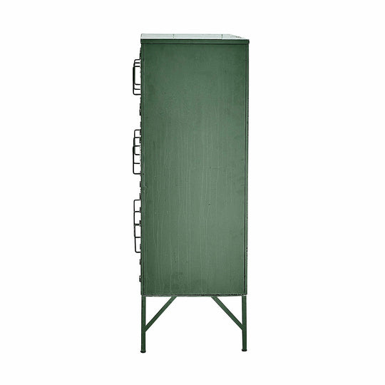 Armoire style industriel URILLAC vert vieilli