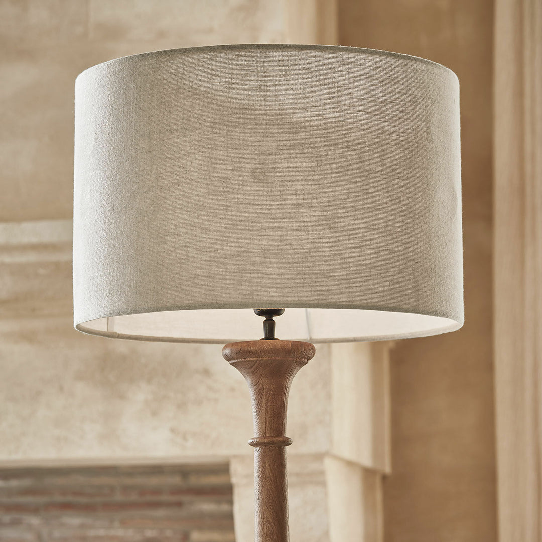 Lampe sur pied LOBERON Andrées en bois de manguier