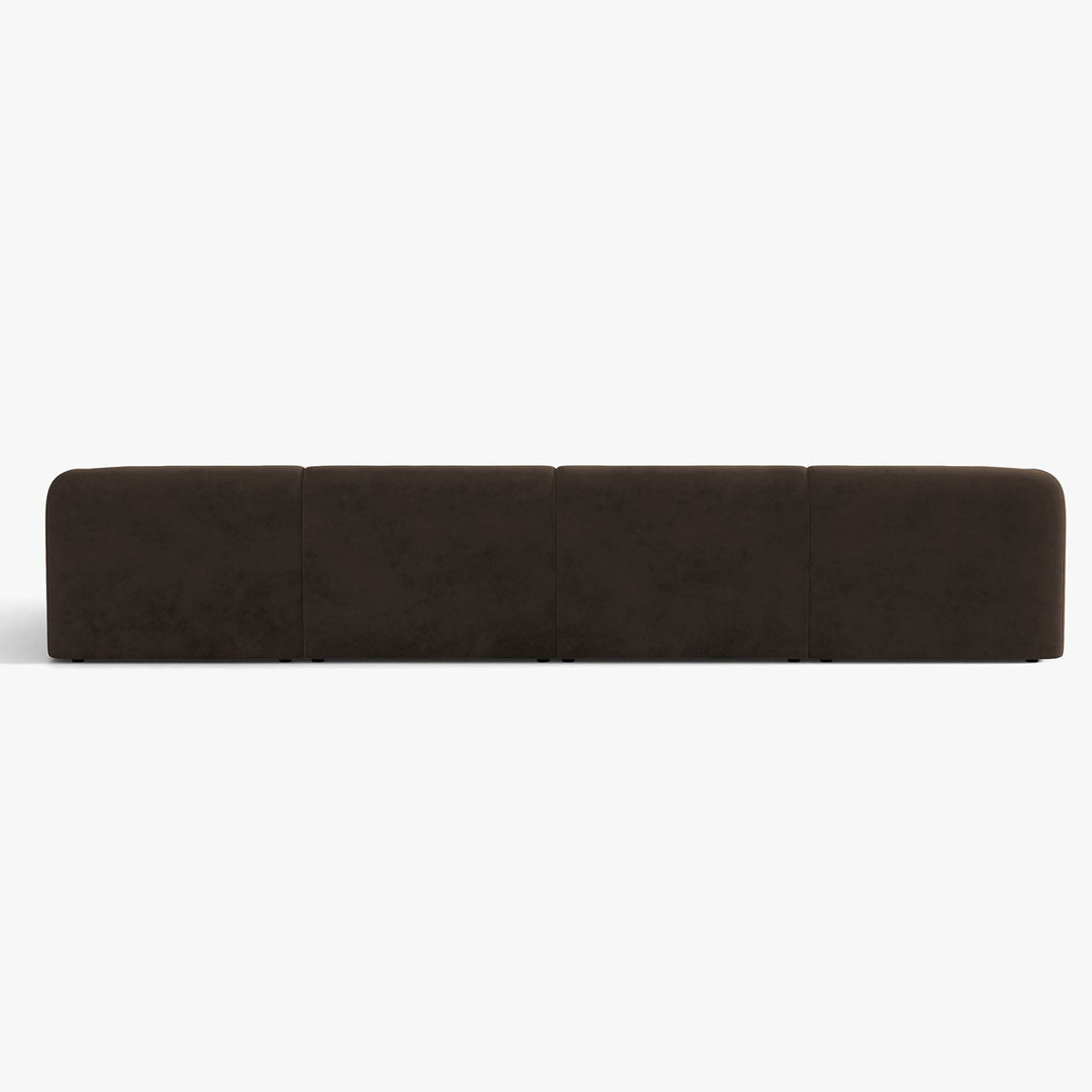 Canapé d'angle MICADONI Miley 4 places velours marron foncé