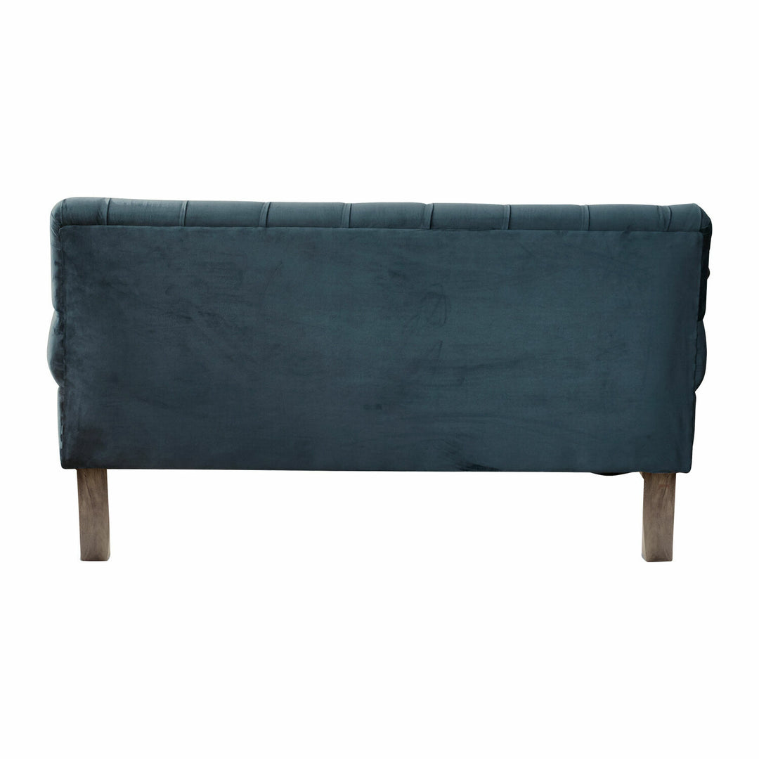 Canapé chesterfield LOBERON Carme velours bleu 2 places