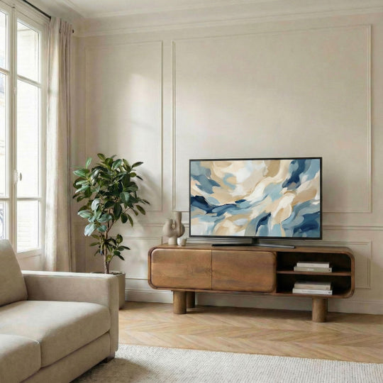 Meuble TV DRAWER Sira bois massif 140cm