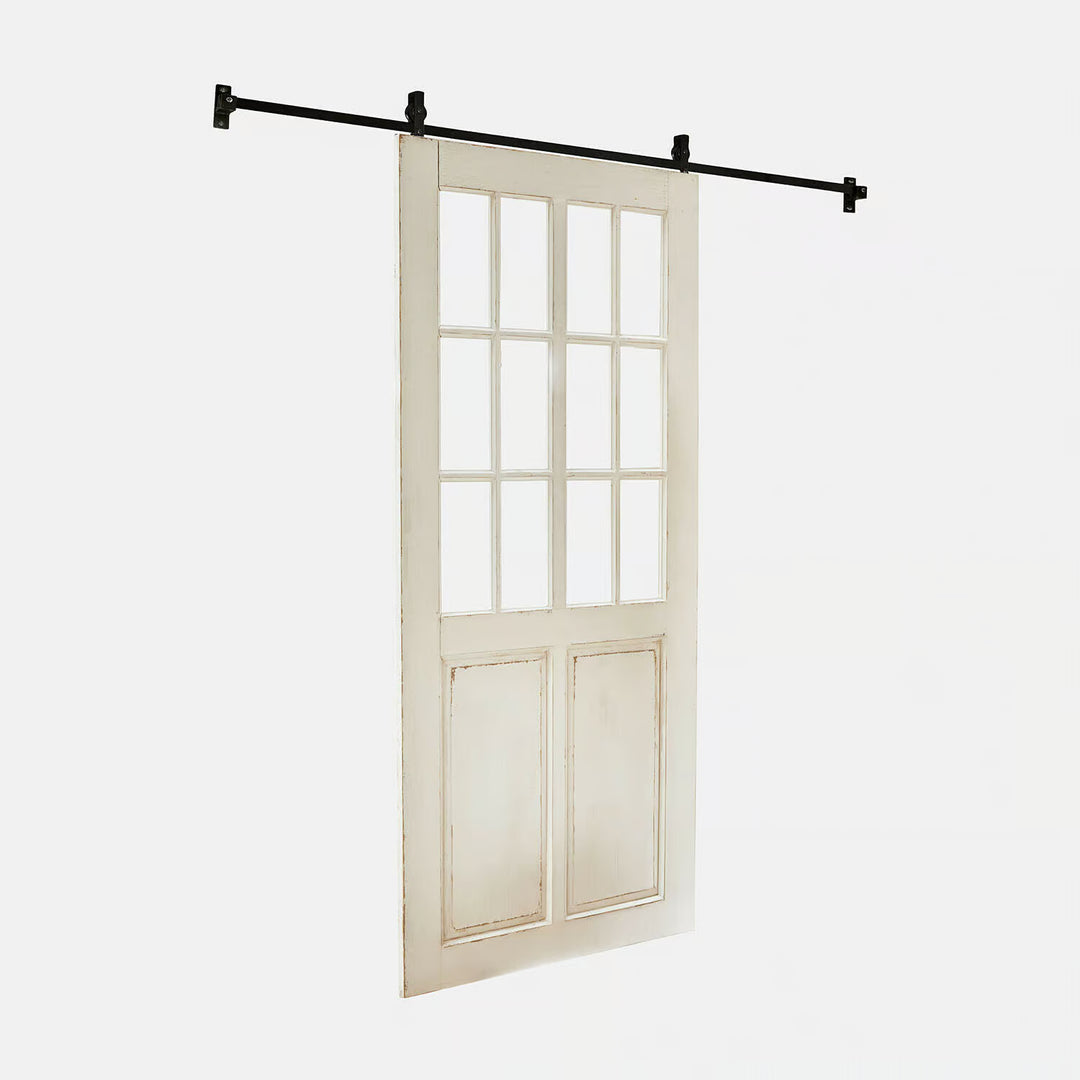Porte coulissante LOBERON Sorelles blanc vieilli — photo produit