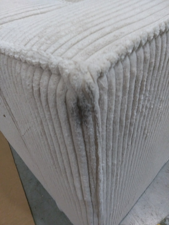 Canapé d'angle BEST IMMOBILIER Ela velours côtelé beige — photo produit
