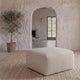 Pouf CASANOVA Elio en petit velours côtelé beige — photo produit