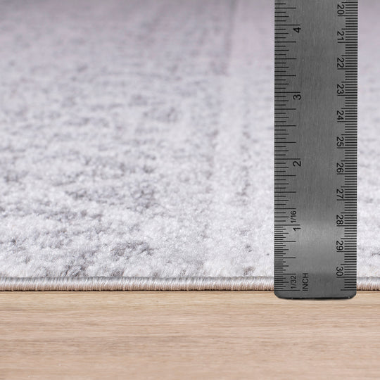 Tapis Scandinave Bohème Gris/Blanc Nice