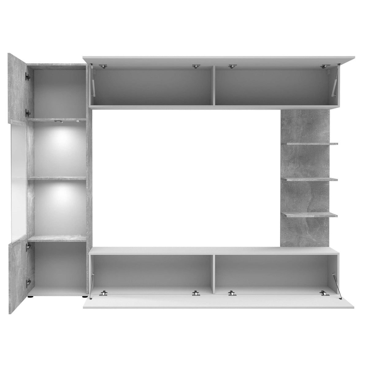 Ensemble de salon COMFIVO Animus blanc et gris