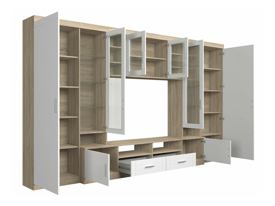 Ensemble de salon MOBILIER 1  Bacces (Sonoma chêne + Blanc) — photo produit